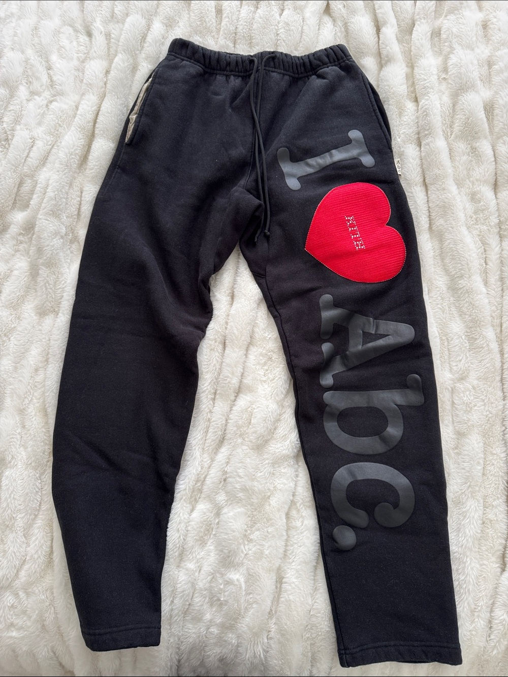Kith x Advisory Board Crystals Swarovski Sweatpants in Anthracite Black